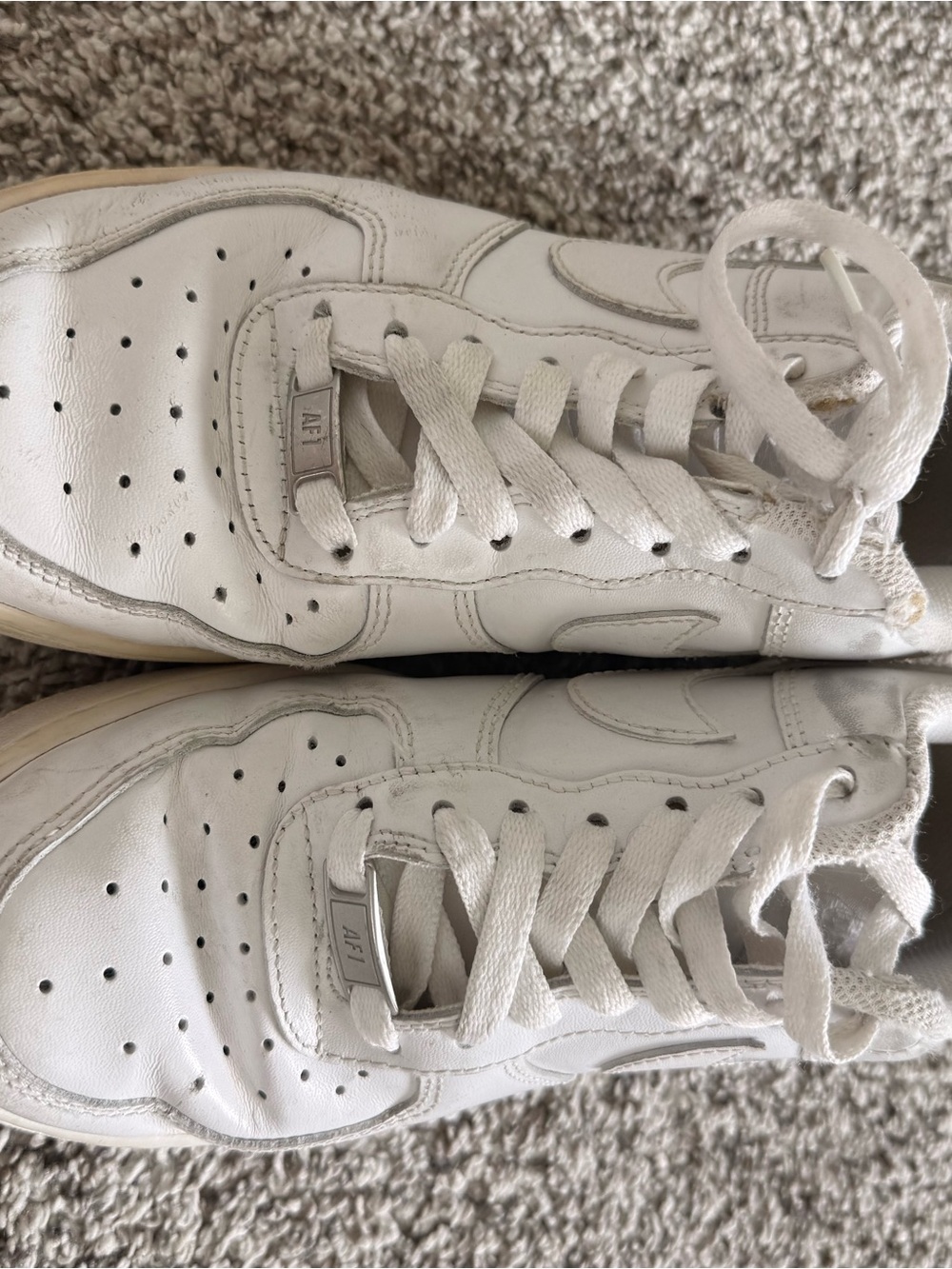 Nike White Leather Low-Top Sneakers
